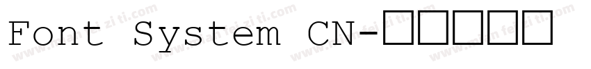 Font System CN字体转换